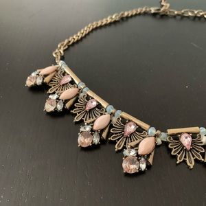 Gold & Pink Statement Necklace